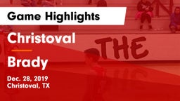 Christoval  vs Brady  Game Highlights - Dec. 28, 2019