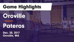 Oroville  vs Pateros Game Highlights - Dec. 20, 2017