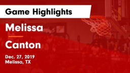 Melissa  vs Canton  Game Highlights - Dec. 27, 2019