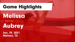 Melissa  vs Aubrey  Game Highlights - Jan. 29, 2021