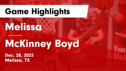 Melissa  vs McKinney Boyd  Game Highlights - Dec. 28, 2023