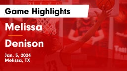 Melissa  vs Denison  Game Highlights - Jan. 5, 2024