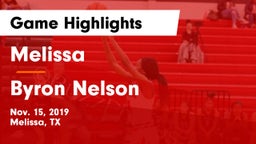 Melissa  vs Byron Nelson  Game Highlights - Nov. 15, 2019