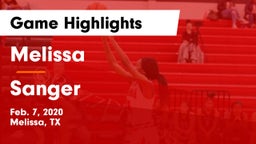 Melissa  vs Sanger  Game Highlights - Feb. 7, 2020