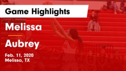 Melissa  vs Aubrey  Game Highlights - Feb. 11, 2020