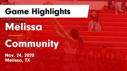 Melissa  vs Community  Game Highlights - Nov. 24, 2020