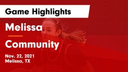 Melissa  vs Community  Game Highlights - Nov. 22, 2021