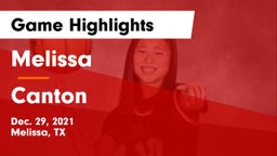 Melissa  vs Canton  Game Highlights - Dec. 29, 2021