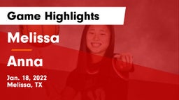 Melissa  vs Anna  Game Highlights - Jan. 18, 2022