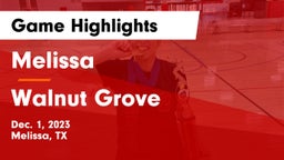 Melissa  vs Walnut Grove  Game Highlights - Dec. 1, 2023