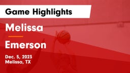 Melissa  vs Emerson  Game Highlights - Dec. 5, 2023