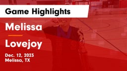 Melissa  vs Lovejoy  Game Highlights - Dec. 12, 2023