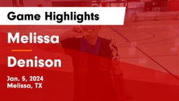 Melissa  vs Denison  Game Highlights - Jan. 5, 2024