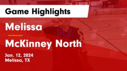 Melissa  vs McKinney North  Game Highlights - Jan. 12, 2024