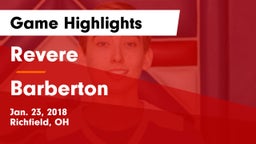 Revere  vs Barberton  Game Highlights - Jan. 23, 2018