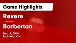 Revere  vs Barberton  Game Highlights - Dec. 7, 2018