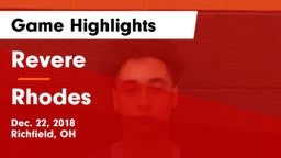 Revere  vs Rhodes  Game Highlights - Dec. 22, 2018