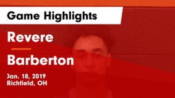 Revere  vs Barberton  Game Highlights - Jan. 18, 2019