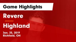 Revere  vs Highland  Game Highlights - Jan. 25, 2019