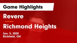 Revere  vs Richmond Heights  Game Highlights - Jan. 5, 2020