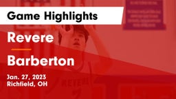 Revere  vs Barberton  Game Highlights - Jan. 27, 2023