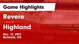 Revere  vs Highland  Game Highlights - Dec. 12, 2023