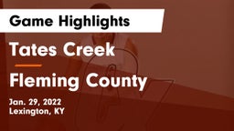 Tates Creek  vs Fleming County  Game Highlights - Jan. 29, 2022
