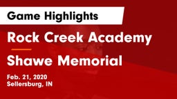 Rock Creek Academy  vs Shawe Memorial  Game Highlights - Feb. 21, 2020