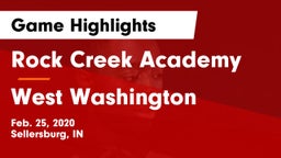 Rock Creek Academy  vs West Washington  Game Highlights - Feb. 25, 2020