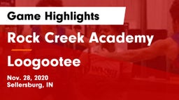 Rock Creek Academy  vs Loogootee  Game Highlights - Nov. 28, 2020