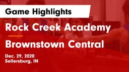 Rock Creek Academy  vs Brownstown Central  Game Highlights - Dec. 29, 2020