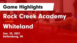 Rock Creek Academy  vs Whiteland  Game Highlights - Jan. 23, 2021