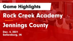 Rock Creek Academy  vs Jennings County  Game Highlights - Dec. 4, 2021