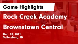 Rock Creek Academy  vs Brownstown Central  Game Highlights - Dec. 28, 2021