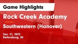 Rock Creek Academy  vs Southwestern  (Hanover) Game Highlights - Jan. 21, 2022