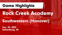 Rock Creek Academy  vs Southwestern  (Hanover) Game Highlights - Jan. 20, 2023