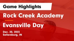 Rock Creek Academy  vs Evansville Day Game Highlights - Dec. 20, 2023