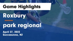 Roxbury  vs park regional Game Highlights - April 27, 2023