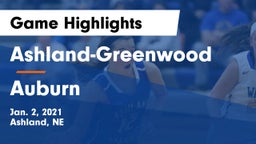 Ashland-Greenwood  vs Auburn  Game Highlights - Jan. 2, 2021