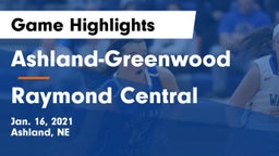Ashland-Greenwood  vs Raymond Central  Game Highlights - Jan. 16, 2021