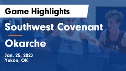 Southwest Covenant  vs Okarche  Game Highlights - Jan. 25, 2020