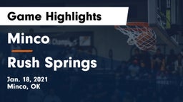 Minco  vs Rush Springs  Game Highlights - Jan. 18, 2021