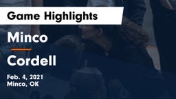 Minco  vs Cordell  Game Highlights - Feb. 4, 2021