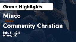 Minco  vs Community Christian  Game Highlights - Feb. 11, 2021