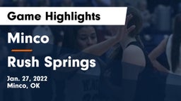 Minco  vs Rush Springs  Game Highlights - Jan. 27, 2022