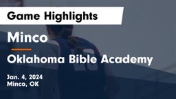 Minco  vs Oklahoma Bible Academy Game Highlights - Jan. 4, 2024