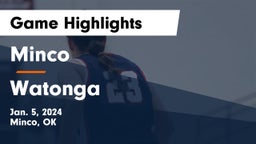 Minco  vs Watonga  Game Highlights - Jan. 5, 2024