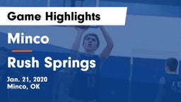 Minco  vs Rush Springs Game Highlights - Jan. 21, 2020