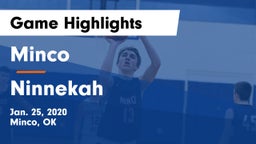 Minco  vs Ninnekah  Game Highlights - Jan. 25, 2020