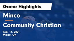 Minco  vs Community Christian Game Highlights - Feb. 11, 2021